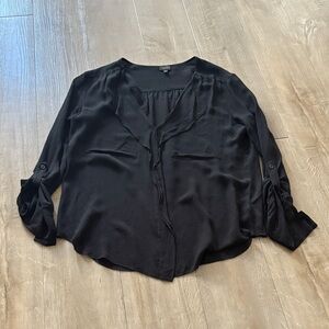 Babaton 100% Silk Black Women's Blouse Size Small